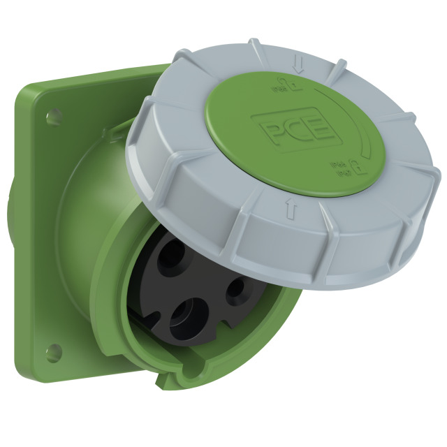 CEE-flanged sockets sloping 63/125A